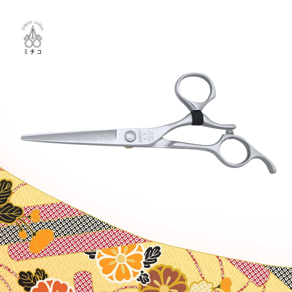 Michiko ALMIGHTY 5.5 inch cutting scissors: Best hairdressing scissors designed to ease carpal tunnel syndrome.