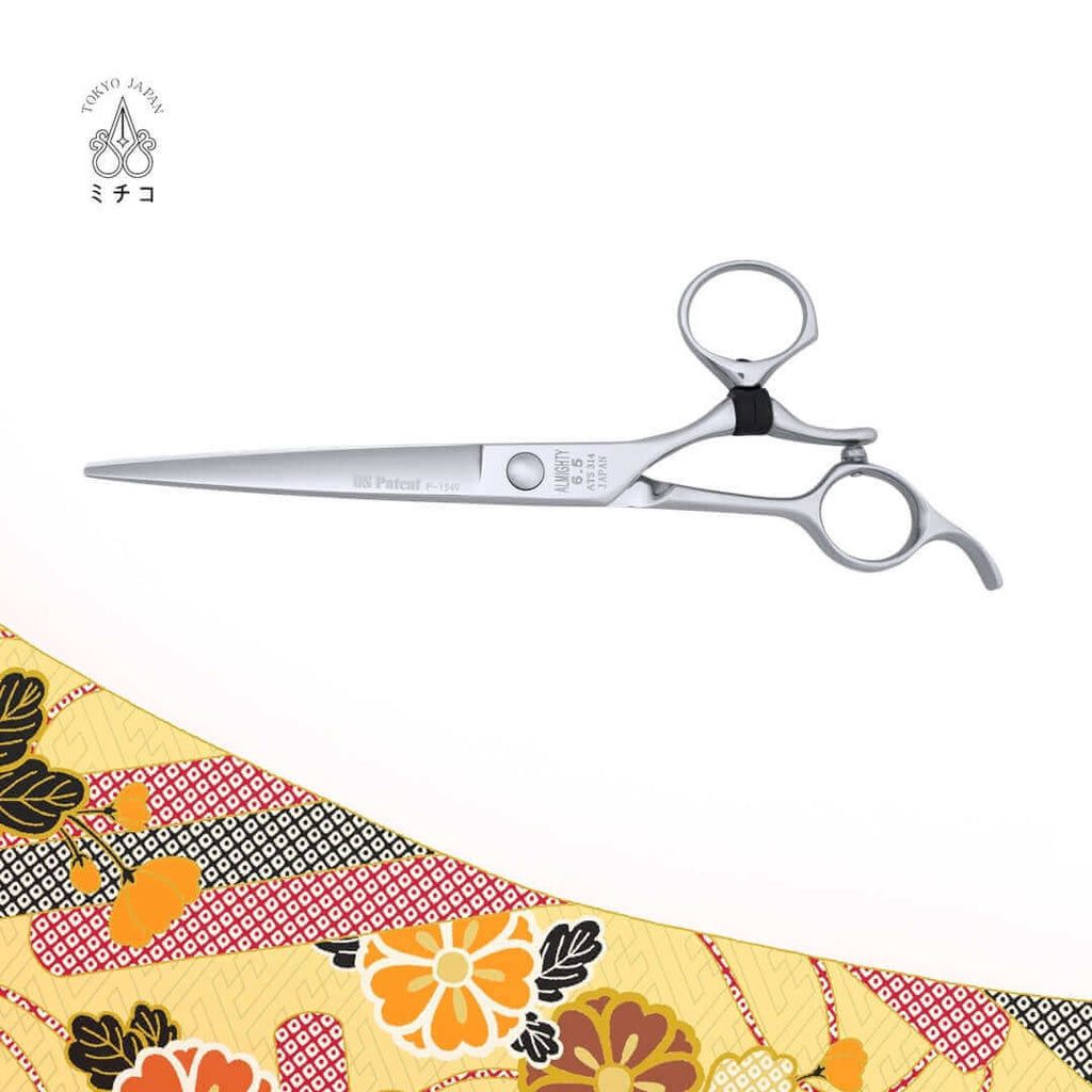 Michiko ALMIGHTY 6.5 inch cutting scissors: Professional hair stylist scissors for carpal tunnel relief.