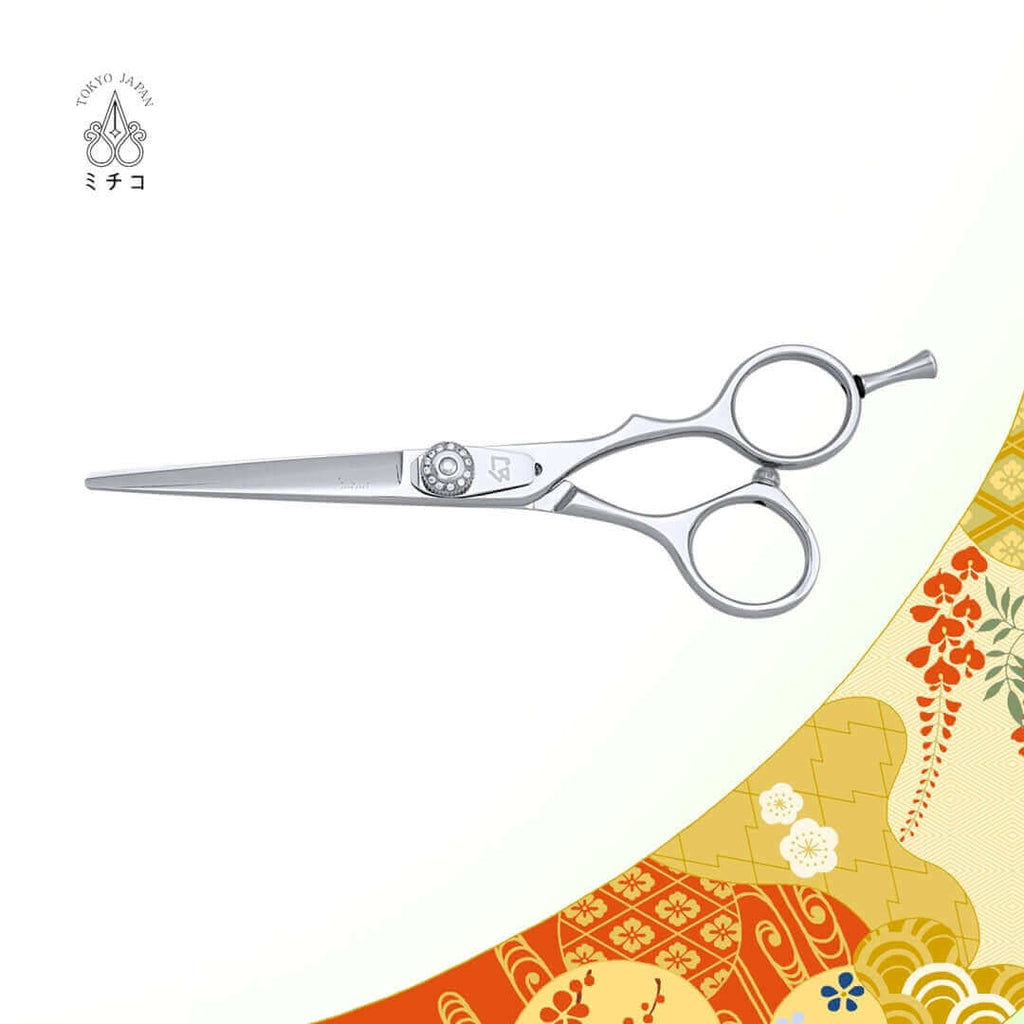 Blunt cut hair scissors with traditional handle for precision styling