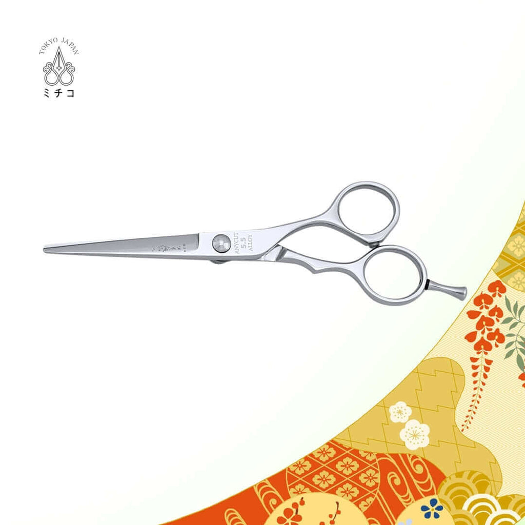 ANYCUT 5.5 inch blunt cut hair scissors with traditional handle for precision styling.